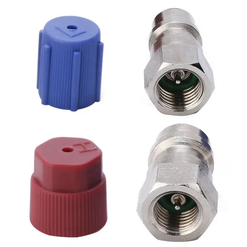 

AC Retrofits Fitting Adapter Kit R12 To R134 A High/Low AC Fitting Port Retrofits Conversion Adapter Replace R134A Adapter Air