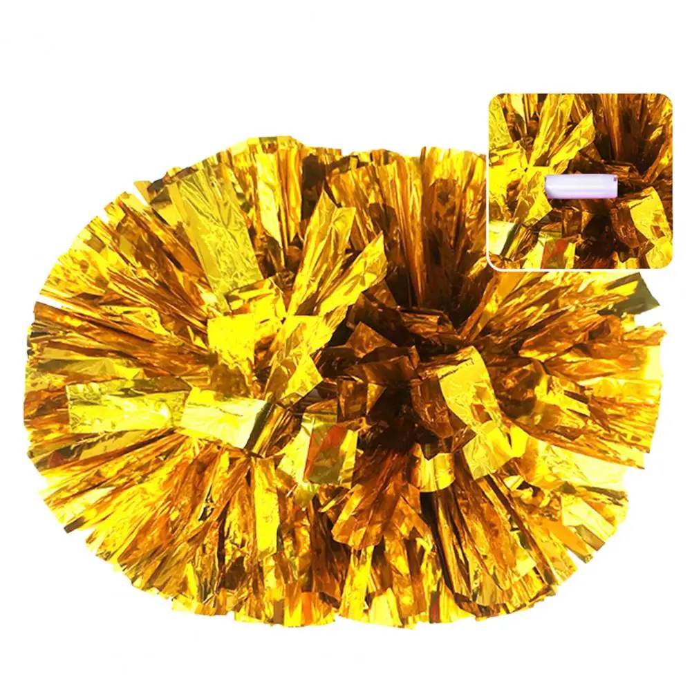 Cheerleading Pom Poms Shining Handle Full Shape Create Atmosphere Sparkling Comfortable Grip Cheerleading Hand Flower for Part