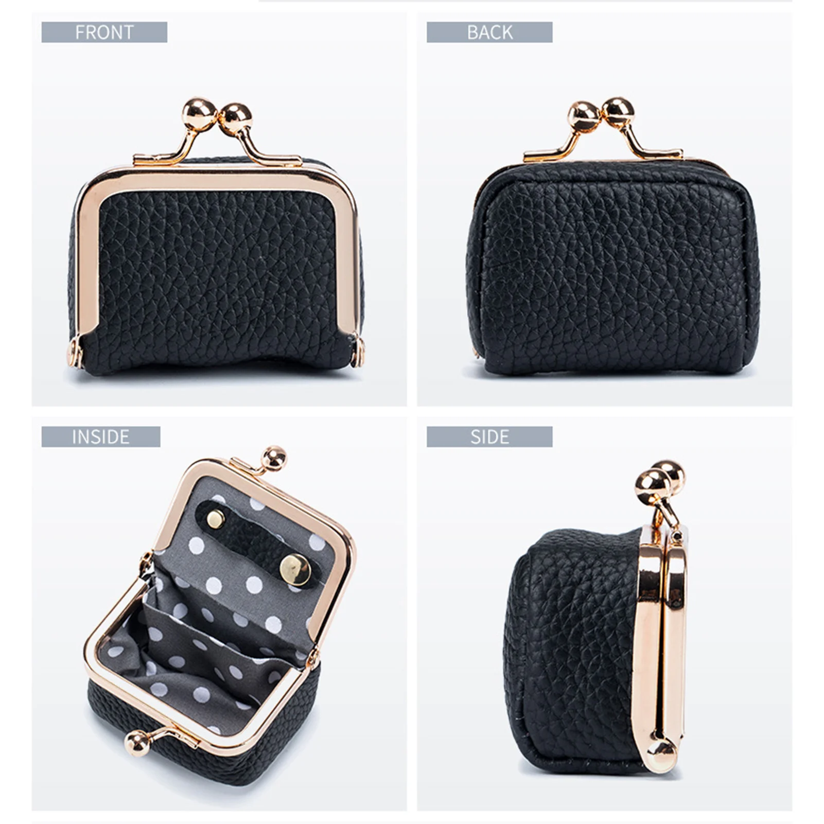 Luxurious Leather Miniature Jewelry and Coin Organizer - Compact Trinket Storage Wallet