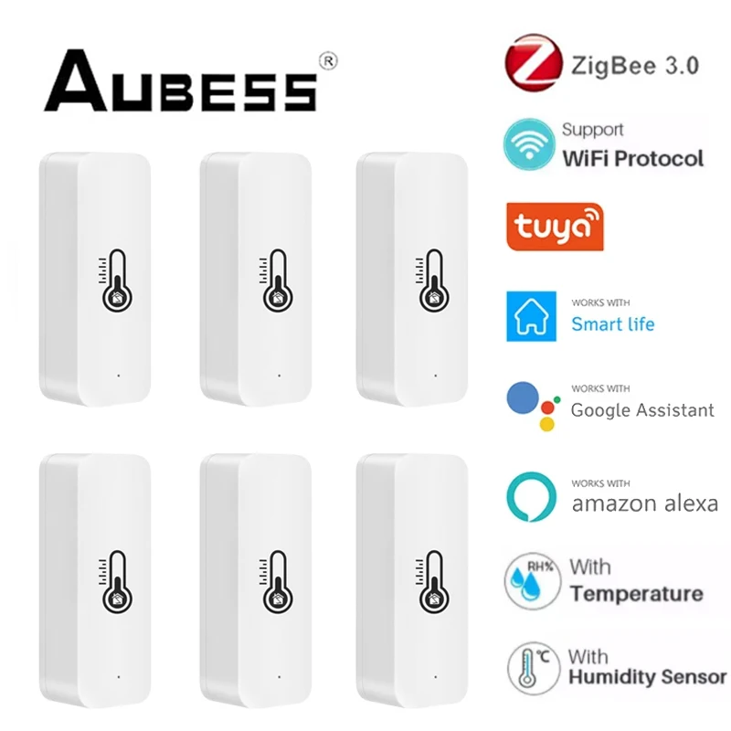 Sensor inteligente de temperatura y humedad, dispositivo con WiFi