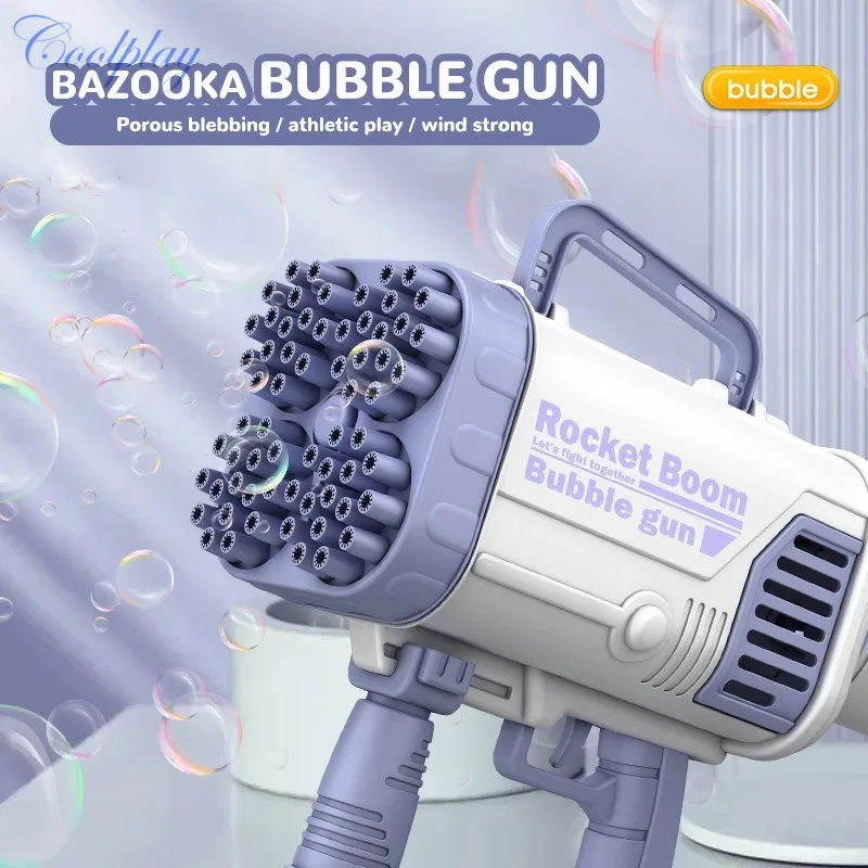 Gatling Bubble Gun Toys for Kids, fabricante de bolhas automáticas