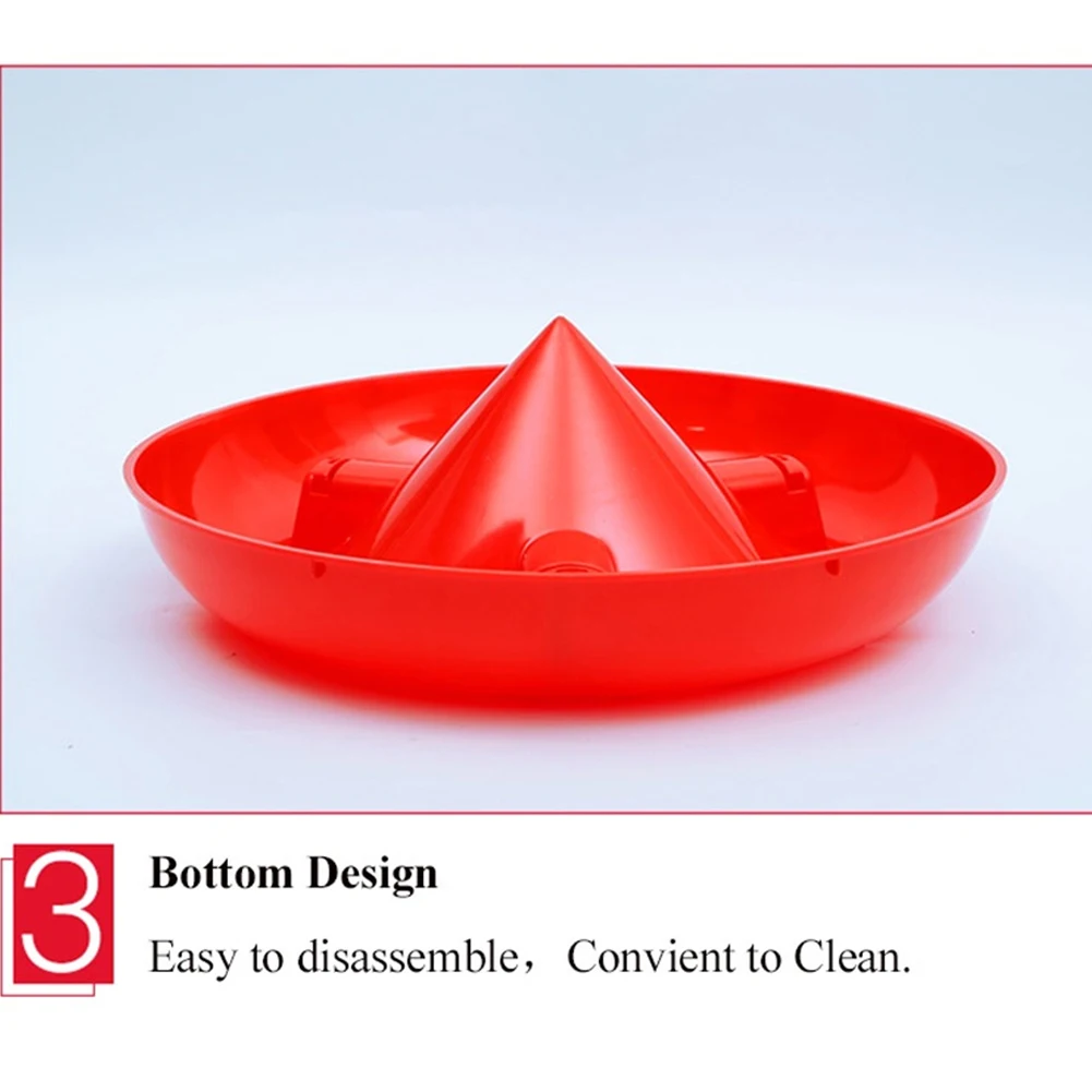 

Durable Feeding Cup Feeder High Quality Plastic Accessory Poultry Animal Tool Automatic Bird Chicken Chook Container