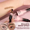 Wild Eyebrow Pencil Square Angled Brush Velvet 3D Brow Dye Cream Hairline Anti-smudge Waterproof Multifunction Eyebrow Tint Pen 3