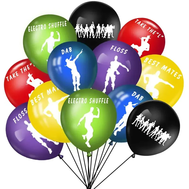 Colorful Party Decoration Banner and Balloon Set for Kids' Gaming-Themed Birthday Celebration
