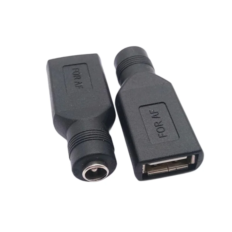 USB to DC 암 커넥터 12V DC5.5X2.1 F to USB F 플러그 5V 충전 어댑터 컴퓨터 노트북 PC USB 전원 연장 커넥터