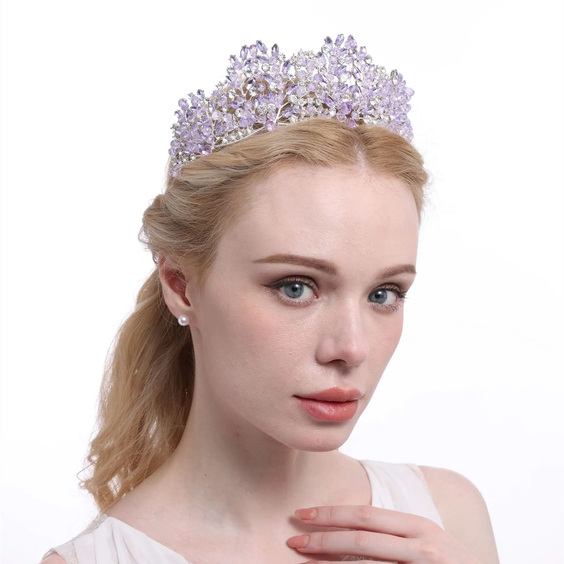 New Fashion Elegant Headwear Multicolor Alloy Wedding Headwear Crown Headwear Bridal Crown
