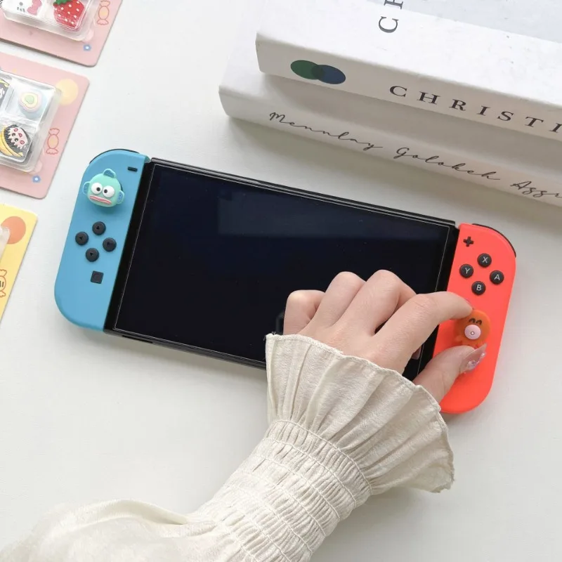 Sanrio 헬로 키티 실리콘 엄지 그립 캡 스위치 라이트 조이스틱 캡 Nintendo Switch NS OLED 엄지 스틱 그립 액세서리