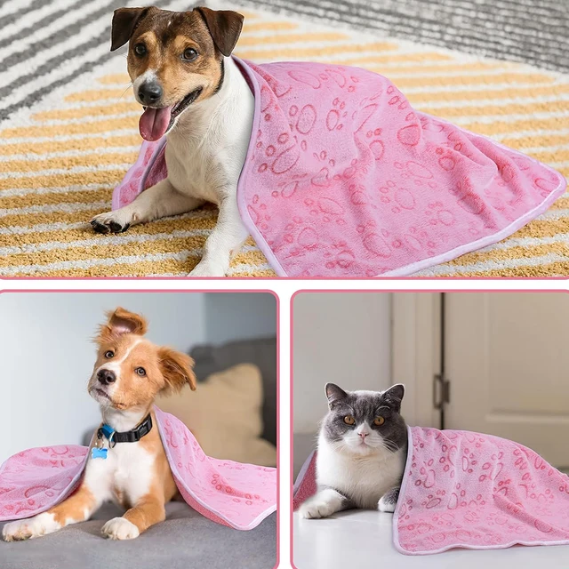 3 Sizes Super Soft Fluffy Premium Fleece Pet Blanket  Pet Mat Warm Comfortable Blanket for Cat Dogs Cat Pet Supplies Easy Clean 3