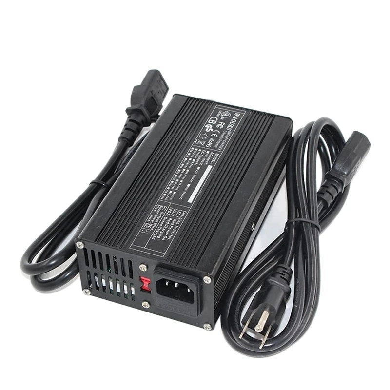 WAOUKS 54.6V 5A Charger 54.6V Lithium Battery Charger Output 3pin C13 N+ L-  Connector Used for 13S 48V Li-ion Battery Charger Pack Smart Charger