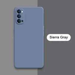 Classic Square Liquid Silicone Shockproof Soft Mobile Back Cover for Reno 2Z (Sierra Gray)