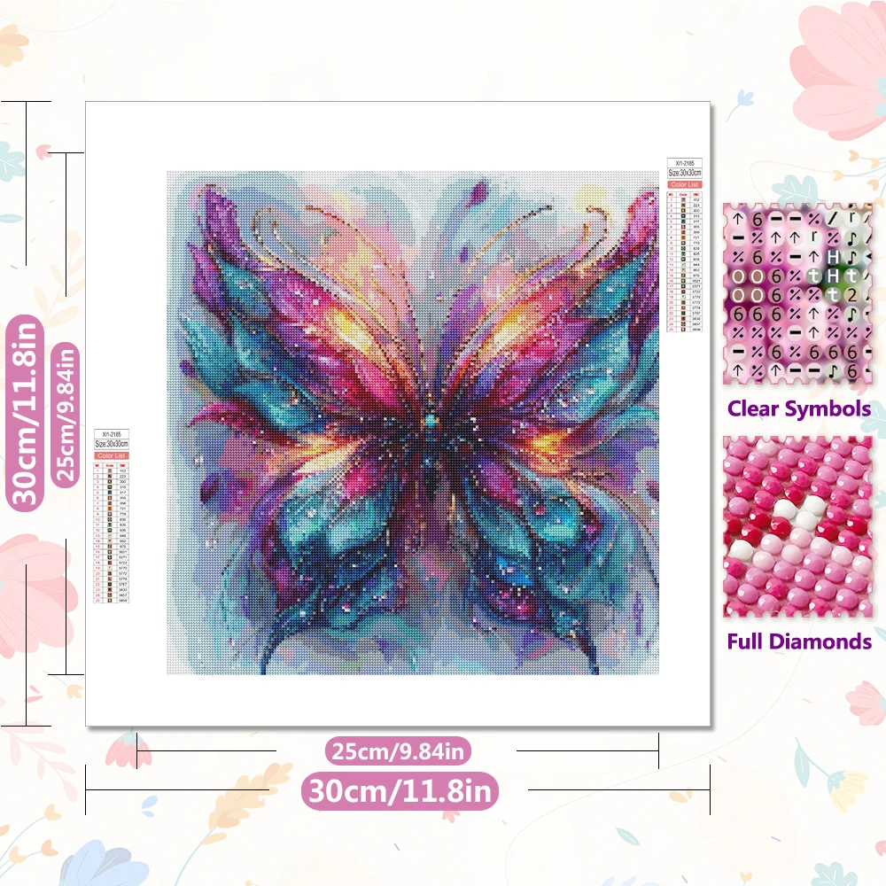 EverShine DIY 5D-Diamantgemälde, Schmetterling, voller Bohrer, Mosaik, Tierhandwerk, Kunstbedarf, Stickerei, Neuheiten, Heimdekoration – Detail 3