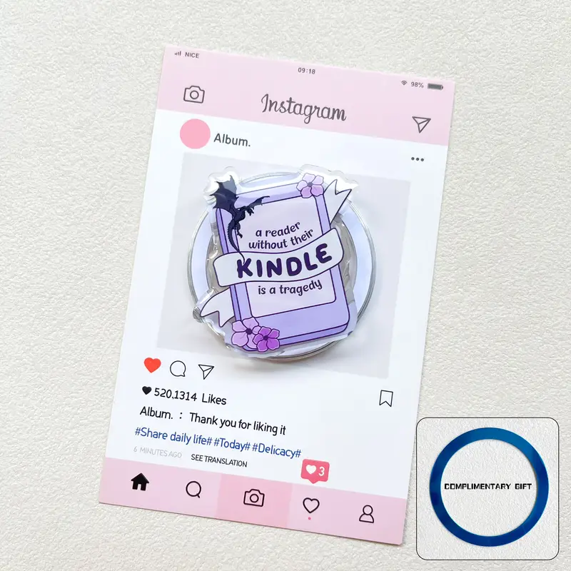Kindle Bookish Magsafe Phone Grip Magnetic Kindle Holder Pink Kindle Accessories Bookish Merch Book for iPhone Samsung Xiaomi - Image 17