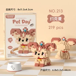 Mini Cute Pet Dog & Cat Building Block Set - Cartoon Animal Diamond Bricks Educational Toy (13 WITH BOX)