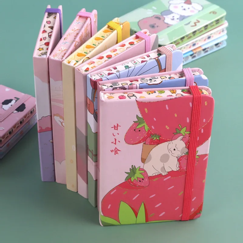 

Тетрадь Kawaii A7, 80 листов, журнал, Еженедельный планировщик, принадлежности для офиса, кожаная бумага для фотографий