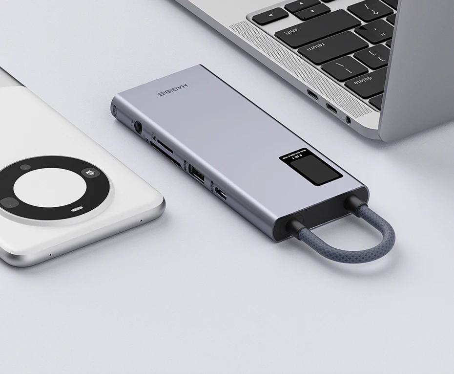 multiportas tipo C, compatível com 4K HDMI,
