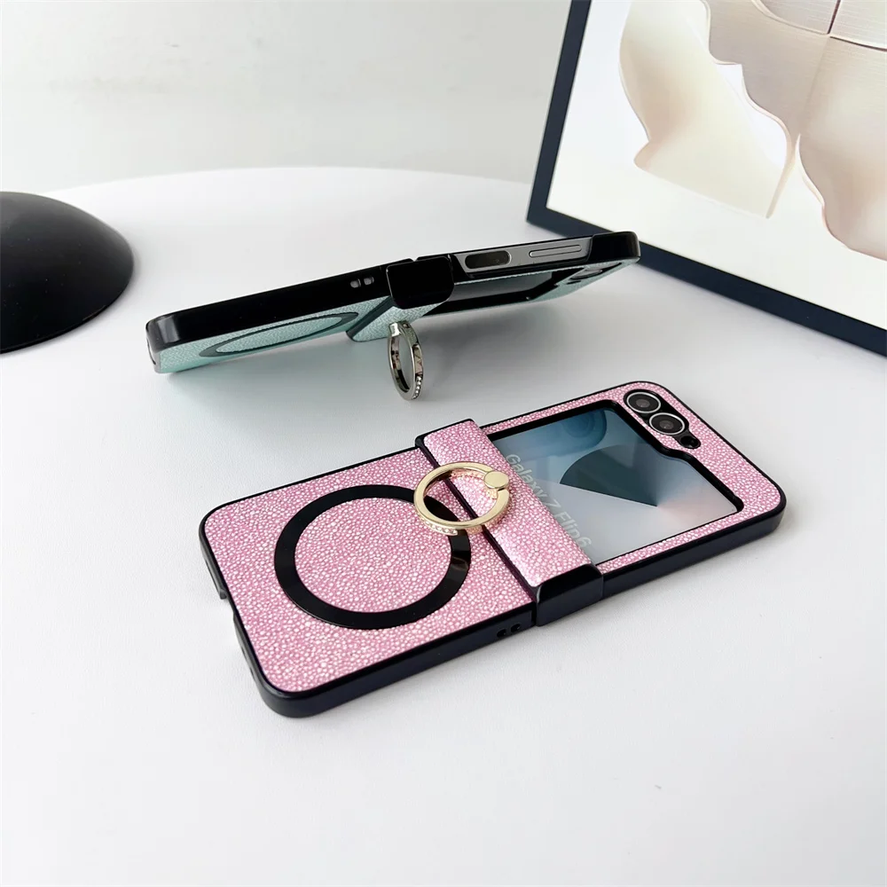 Magnetic Stand Shockproof Case with Magsafe Ring Holder and Wireless Charging Support