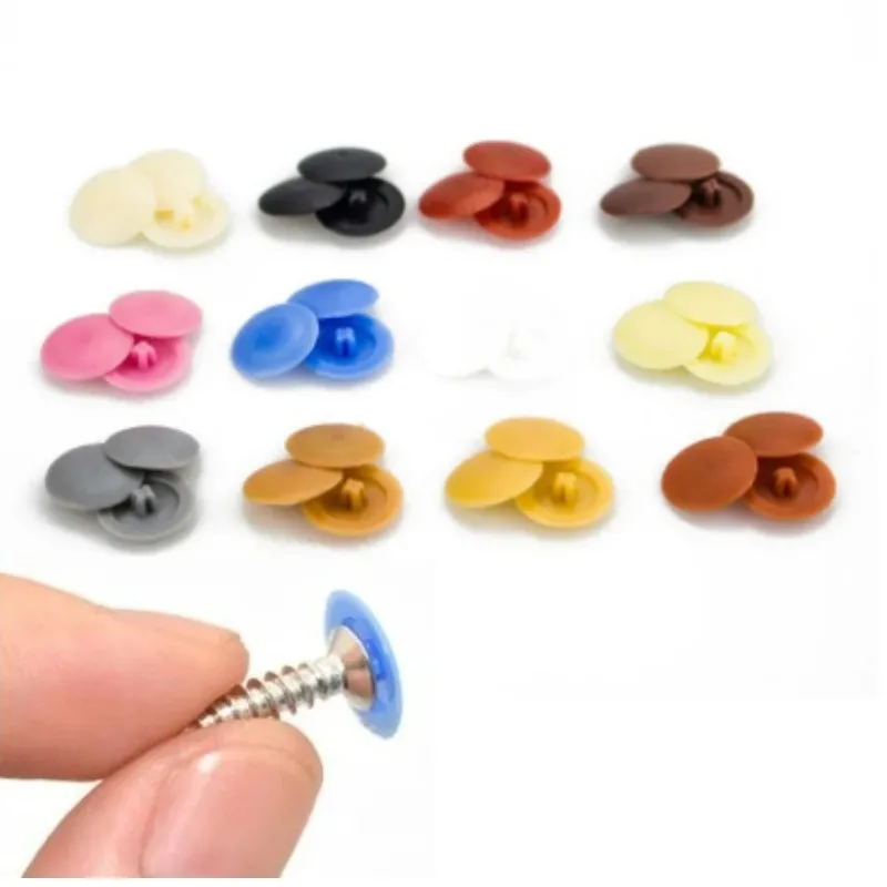 100 Pcs/bag Plastic Nuts Bolts Covers Exterior Protective Caps Practical Self-tapping Screws Decor Cover Furniture Hardware 2030