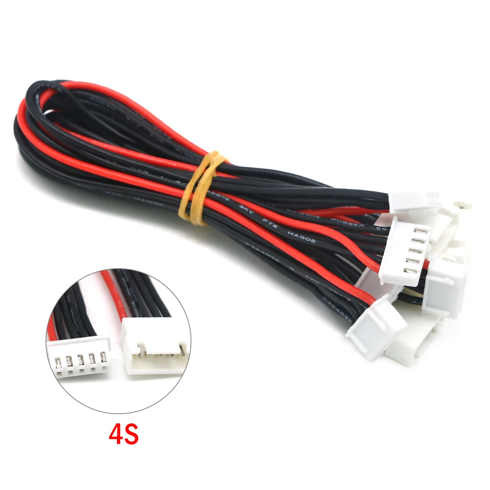 Lipo Balance Ladekabel Verlängerung – Für 2S, 3S, 4S, 5S, 6S Akkus (22 AWG, 10 Cm, Silikon)
