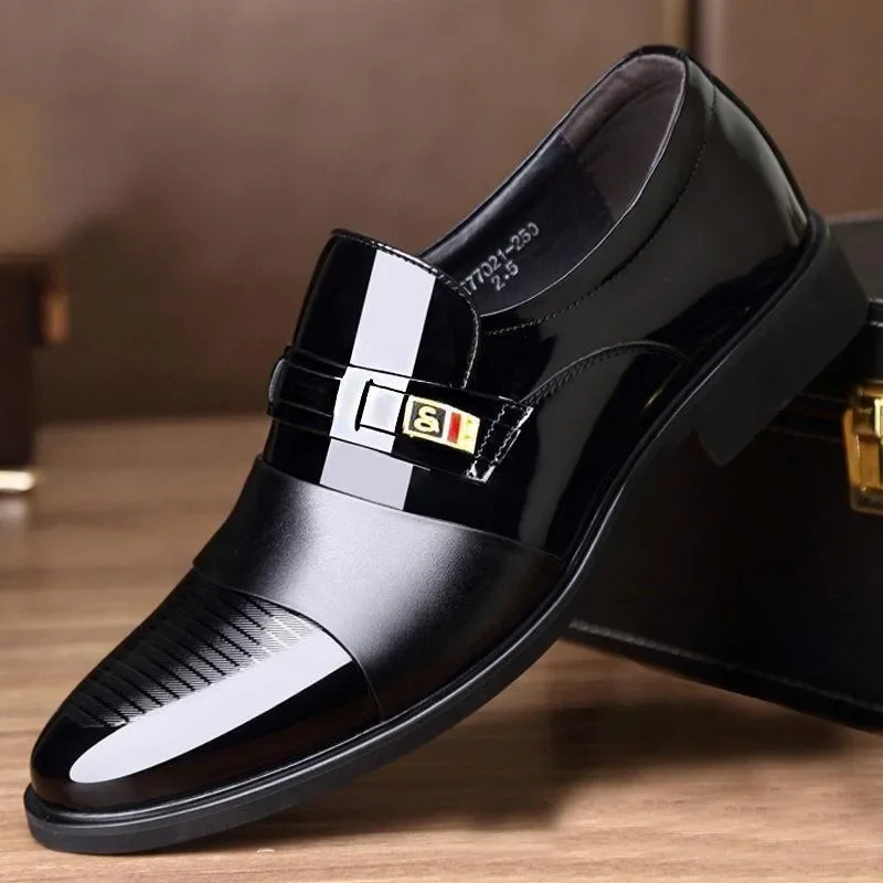 

Maogu Man Business Formal Social Shoe Male England Casual Loafers Black Cheap 2024 Autumn Men's Leather Dress Shoes Zapatos 44