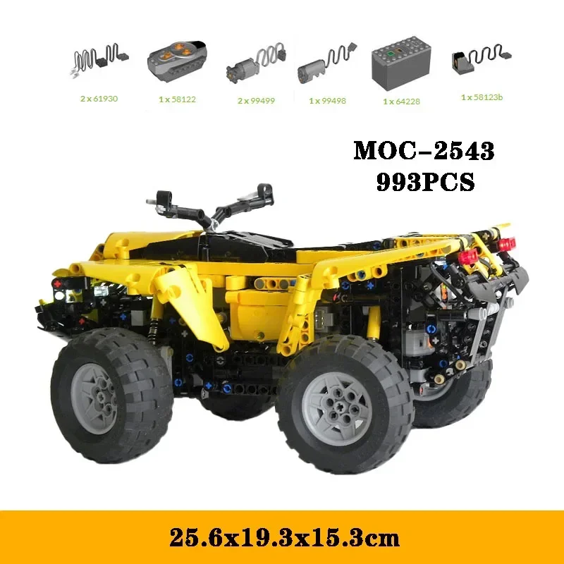 

Классический строительный блок для внедорожника, 4 колеса, 993 шт., высокие сложности в сборе, подарок для взрослых и детей