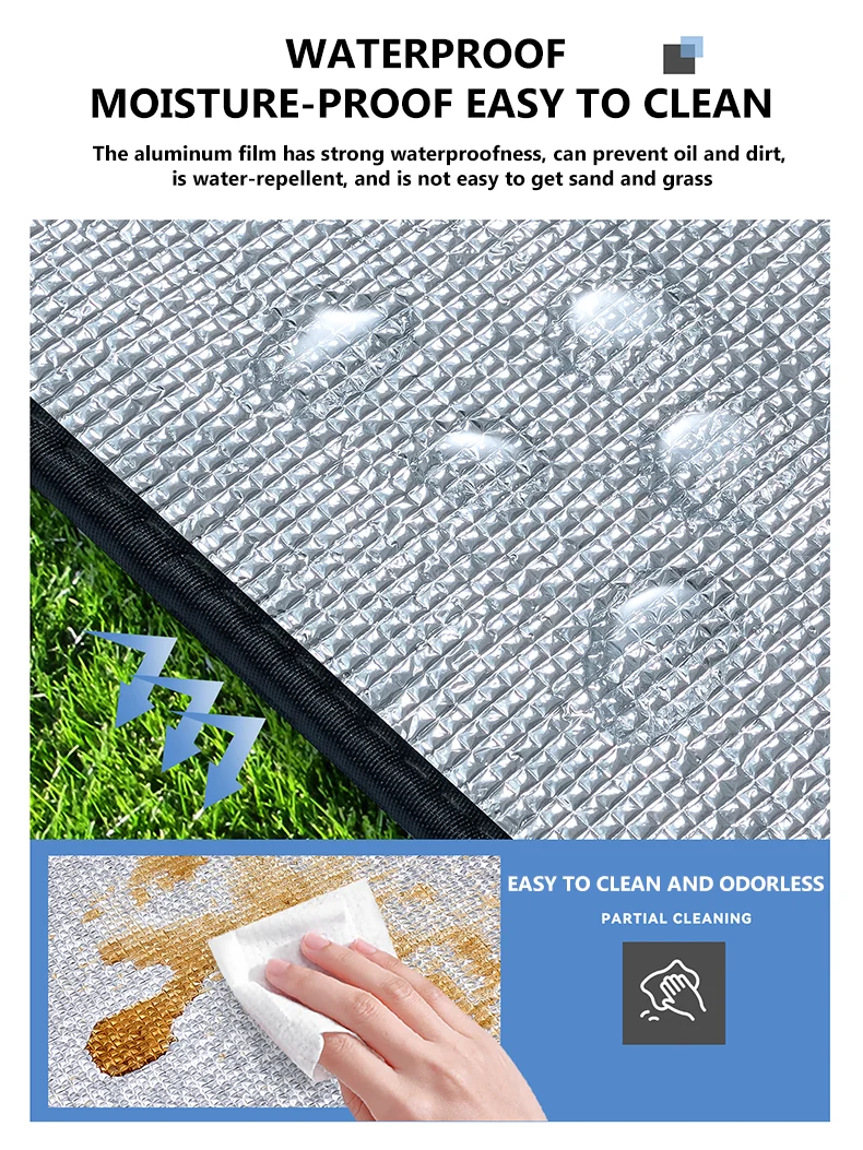 Camping Mat TXZ Outdoor Picnic Moisture-proof Double-sided Thick Aluminum Film Waterproof Beach Portable Tent Floor