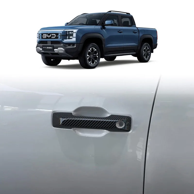 BYD 샤크 6 차량 도어 핸들 커버 블랙 스타일리시하고 보호적인 액세서리