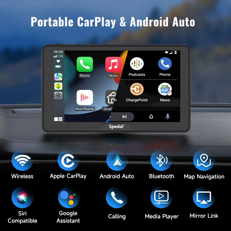 Wireless Carplay Android Auto Touch Screen Car Monitor