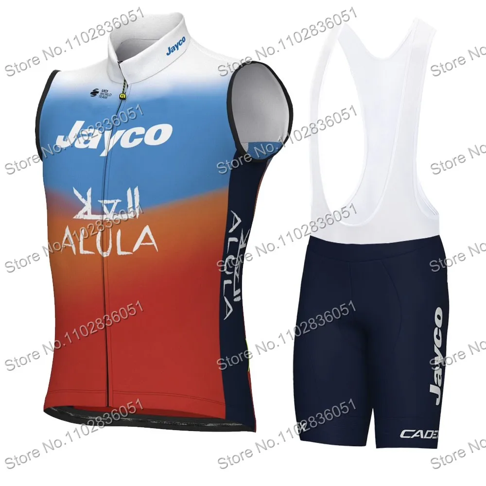 Jayco Alula 호주 사이클링 조끼 세트, 남성용 사이클링 저지, 민소매 키트, 여름 도로 자전거 세트, MTB 시클리스모 의류, 2024