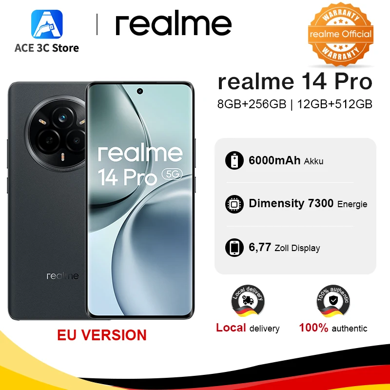 Smartfon realme 14 Pro 5g z EU za $169.59 / ~633zł