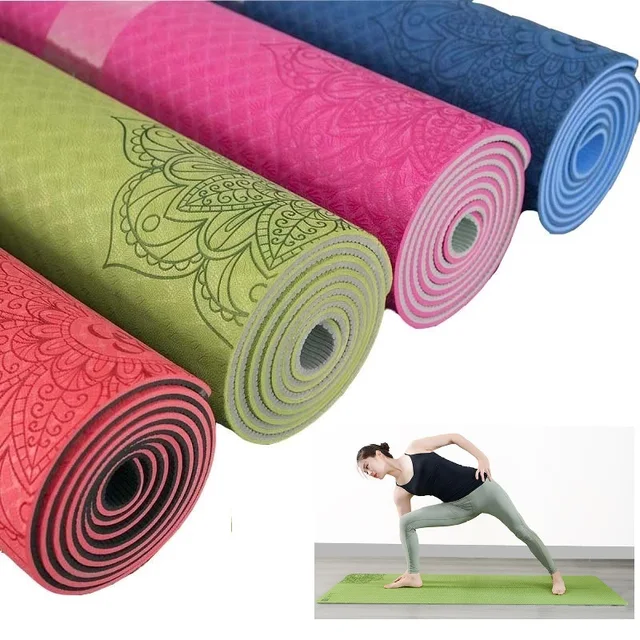 Dature TPE Yoga Mat 6mm Fitness Mat Fitness Yoga Sport Mat Gymnastics Mats With Yoga Bag Balance Pad Yogamat 183*61cm*6mm Dature TPE Yoga Mat 6mm Fitness Mat Fitness Yoga Sport Mat Gymnastics Mats With Yoga Bag Balance Pad Yogamat 183*61cm*6mm