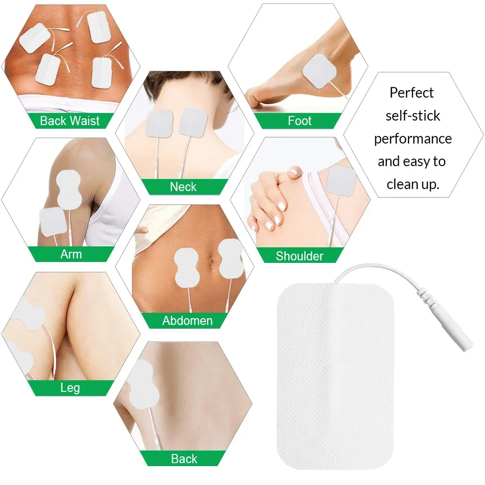 Electrode Pads TENS EMS Electrode Pads Electrode Stickers For Physiotherapy Massager Nerve Muscle Stimulator Conductive Gel Massage Patches