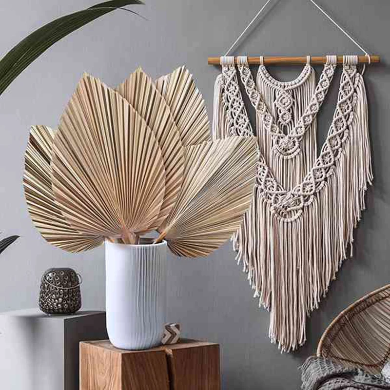Dried Palm Leaves Room Decor,5 Pieces 18Inch H X 10Inch W,dried palm leaves