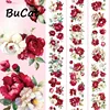 2m/Roll Laser Red Flower PET Washi Tape Pretty Flower Transparent Roll Stickers Decorative Tape For Scrapbooking Journaling 4