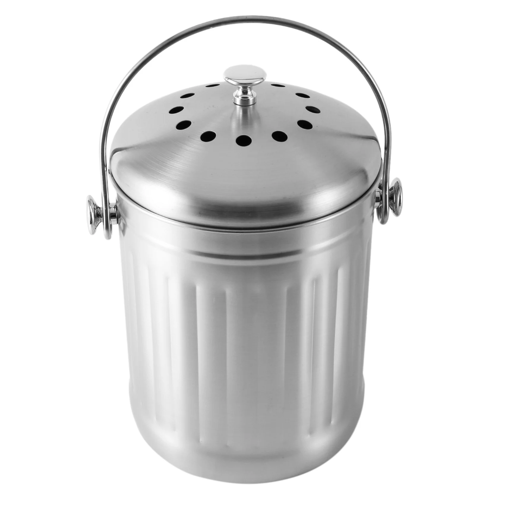 Compost Bin, Peel Bucket for Home Kitchen, Odorless Compost Bucket for Kitchen Food Waste, with Handle and 2 Charcoal Filters, 5