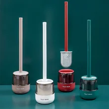 Corner Wall Mounted Bathroom Toilet Brush Tray Silicone Golf Brush Cleaning Holder Stand Style Escova Household Gadget OA50TB