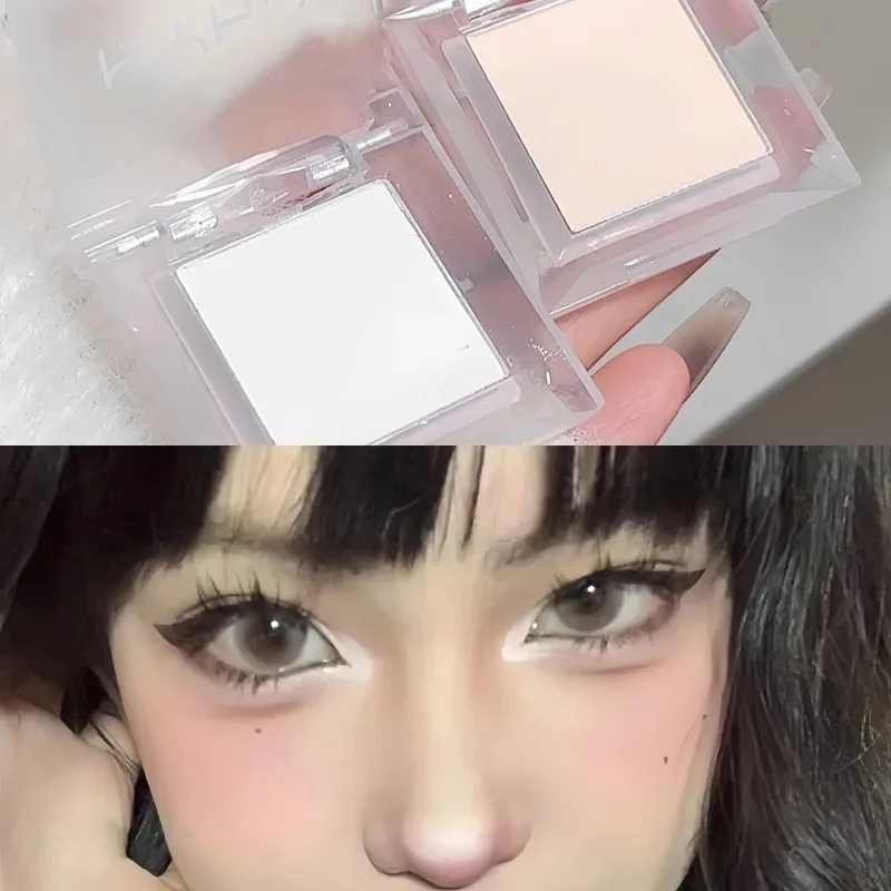 Eye Shadow Eye Shadow Plate Matte White Face Highlighter Palette Pearly Jade Smokey Multifunctional Brighten Face Makeup