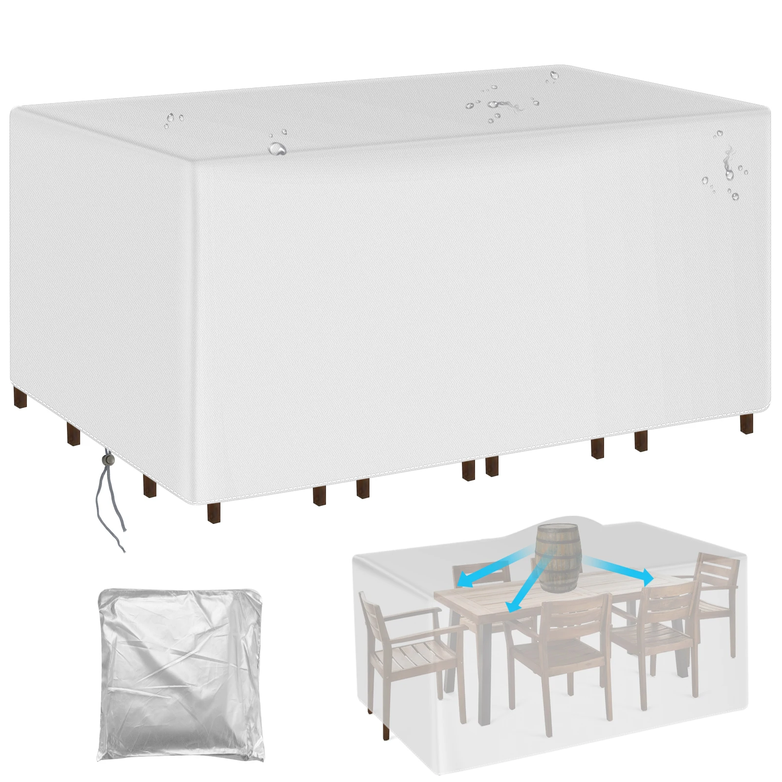 1 piece Waterproof, Dustproof, Sunproof Outdoor Patio Park Bench Cover, Durable Oxford Fabric Outdoor Patio Furniture Cover