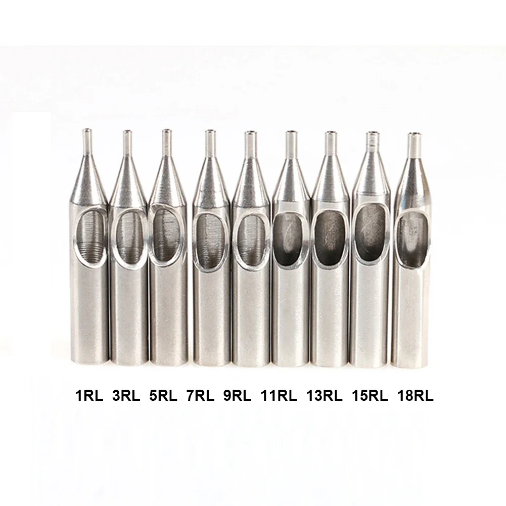 30Pcs RL DT M1 22 Sizes Stainless Steel Tattoo Machine Nozzle Tips Tattoo Grip Needles Kit Eyebrow Makeup Supply Accessories