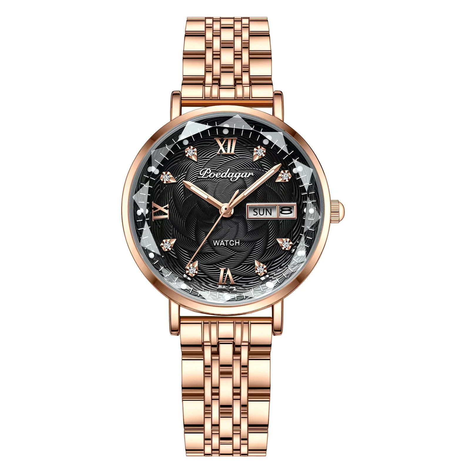 RoseGold Black Steel