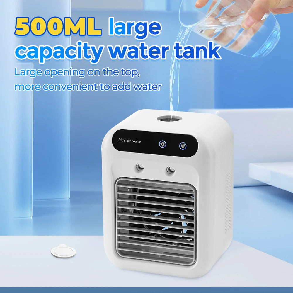 Desktop Portable Air Conditioner Air Cooler Fan 500ml Ice Water