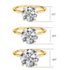 90063-fcf086.jpg Bague en diamant Moissanite en or 14K, 9mm, 3CT, 100% Au585, coupe ronde pour femmes, bijoux d'anniversaire de mariage, de fiançailles, cadeau
