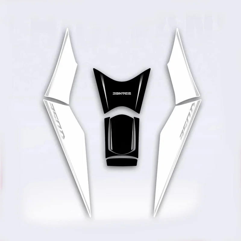 Per Zontes 350D 350 D Pad Serbatoio Gas Serbatoio Cuscinetti Di Trazione Manopole Serbatoio Carburante Adesivi Decorativi Laterali Decalcomania Protet