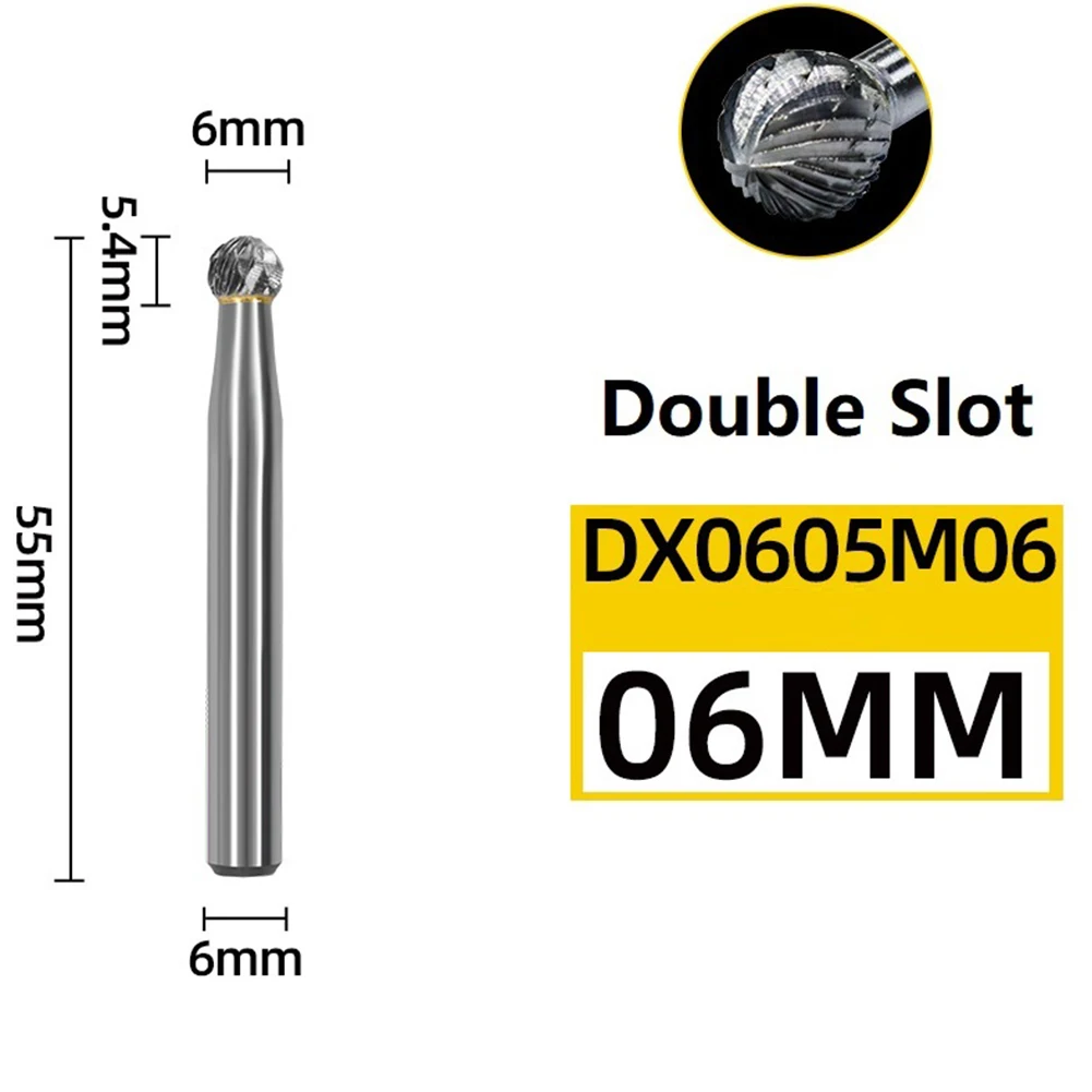 

Indoor Outerdoor Room Rotary Tool Rotary File Silver Tungsten Steel Carbide 1pc 6/8/10/12/14/16mm Double Groove