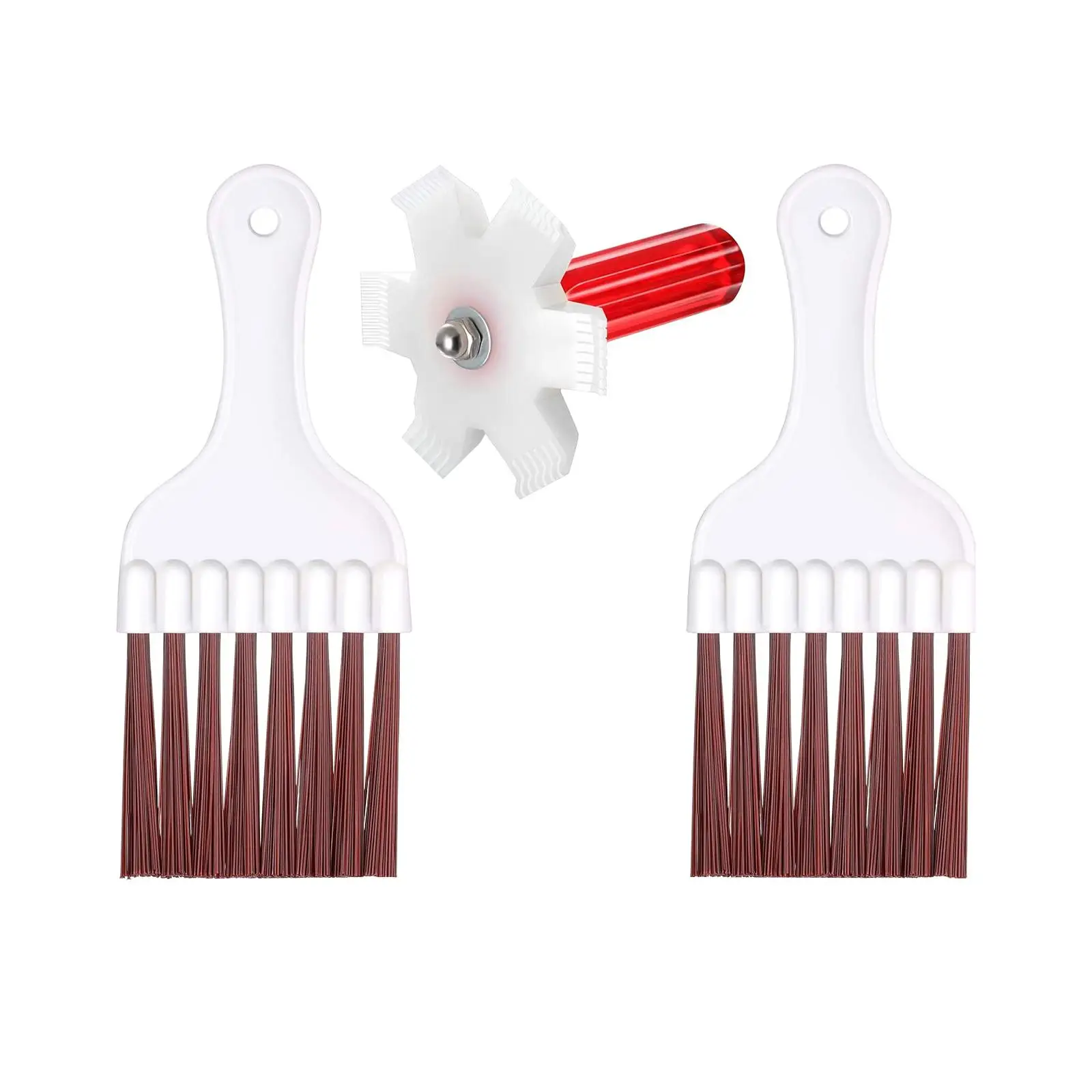 3 Pieces Car Air Conditioner Cleaning Brush Evaporator Repair Comb Dust