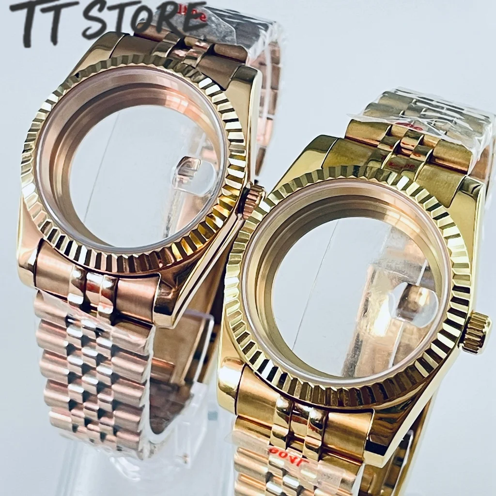 Gold Rose Watch Case with Top Waterproof Sapphire Crystal