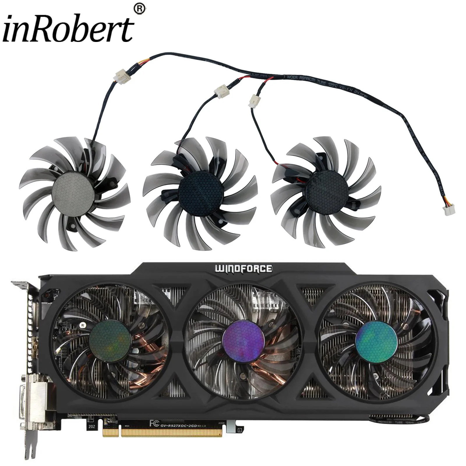 Ventilador da Placa de Vídeo T128010sm Pld08010s12h 2pin 3pin 75 mm para Gigabyte Amd Radeon r9 270x 280x 290x