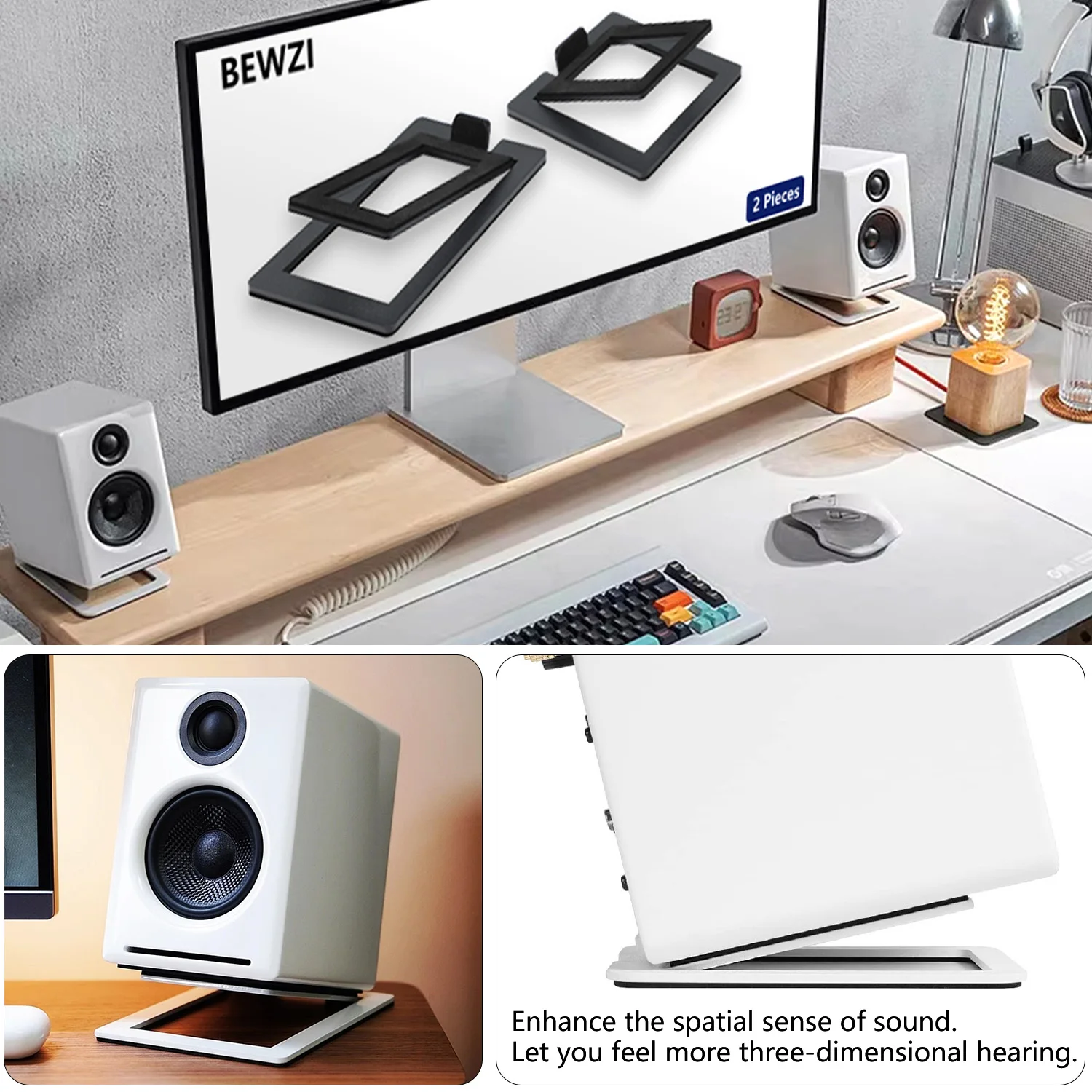 Speaker Accessories Desktop Speaker Stand Enhance Spatial Sound Effects and Shock Absorption For Tabletop Audio Support Or Computer Speaker Bracket