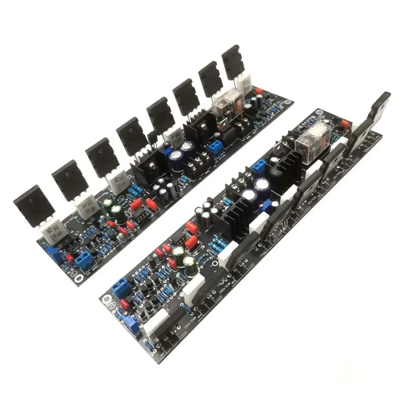 2Pcs E405 400W + 400W 도시바 2SA1943 2SC5200 고출력 HIFI 조정 가능한 클래스 A 증폭기 보드(보호 회로 포함)