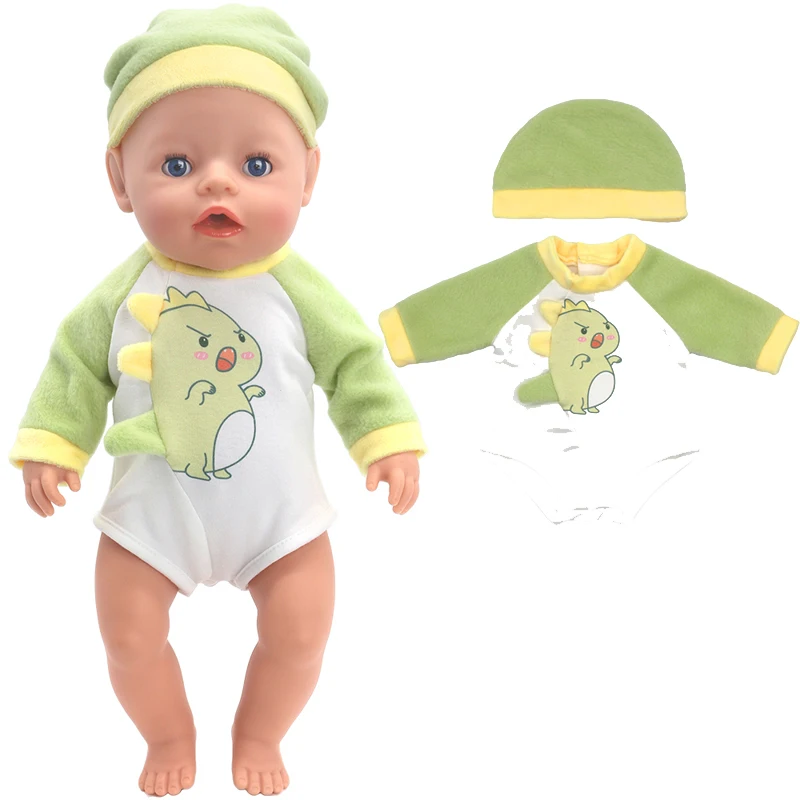 Baby Doll Clothes 43cm Brown Bear Romper for 18" AG Girl Dolls Outfits