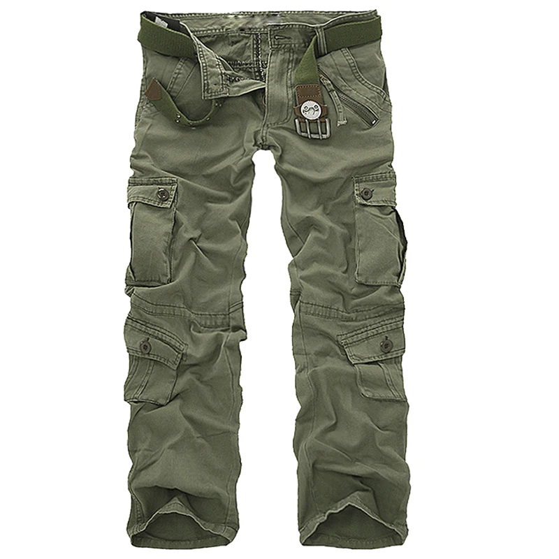 

New 2020 Men's Cotton Cargo Pants Military Style Tactical Workout Straight Men Long Trousers Casual Camouflage Joggers Pants